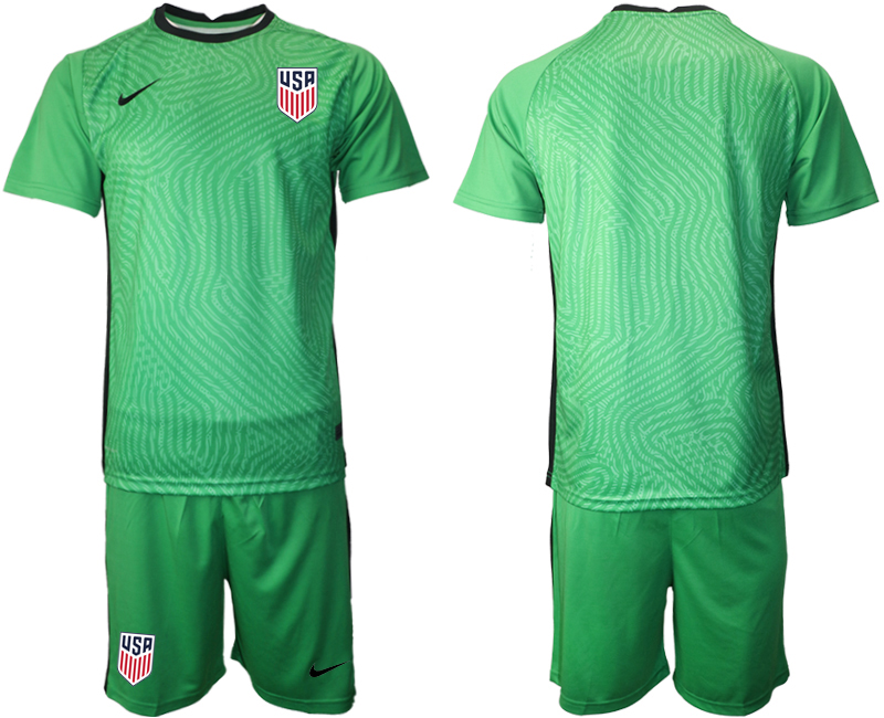 Men 2020-2021 Season National team United States goalkeeper green Soccer Jersey->united states jersey->Soccer Country Jersey